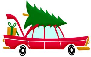 Christmas car as an illustration