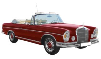 Mercedes Benz 300Se red