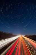 colorful lights on the highway