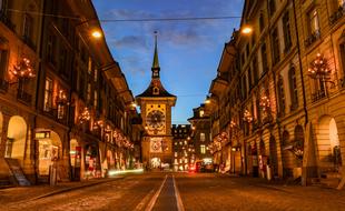 Street Lights in City at night