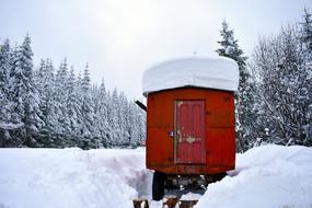 Winter Road red Cabin
