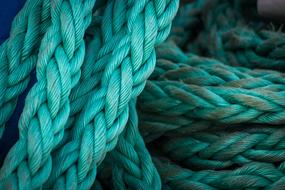 green rope knot close up