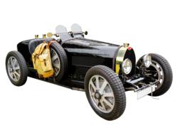 black sports retro bugatti car as a model