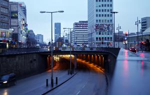 tunnel in city downtown