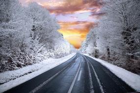 Winter Road sun