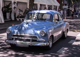 vintage parked car chevrolet in the US