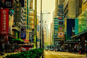 daytime photo of Nathan Road in Hong Kong, Asia