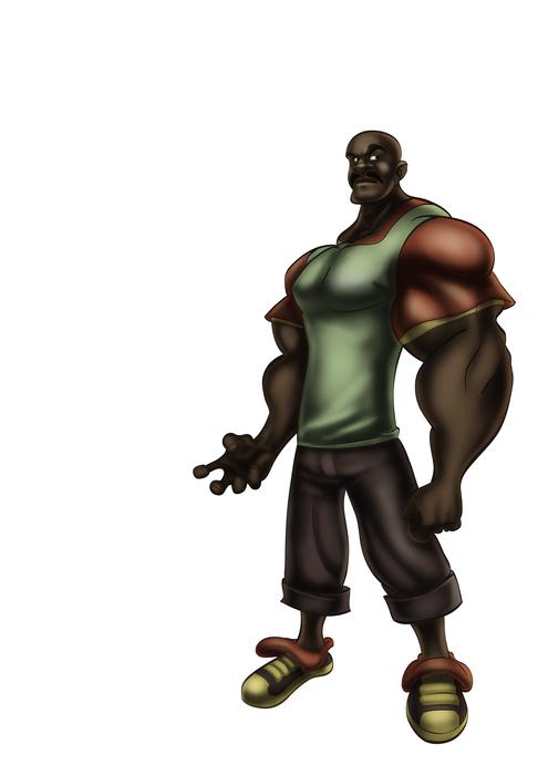 clipart of basketball powerful man