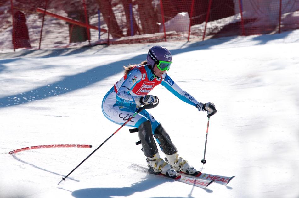 Czech sportswoman Zahrobska on the ski track