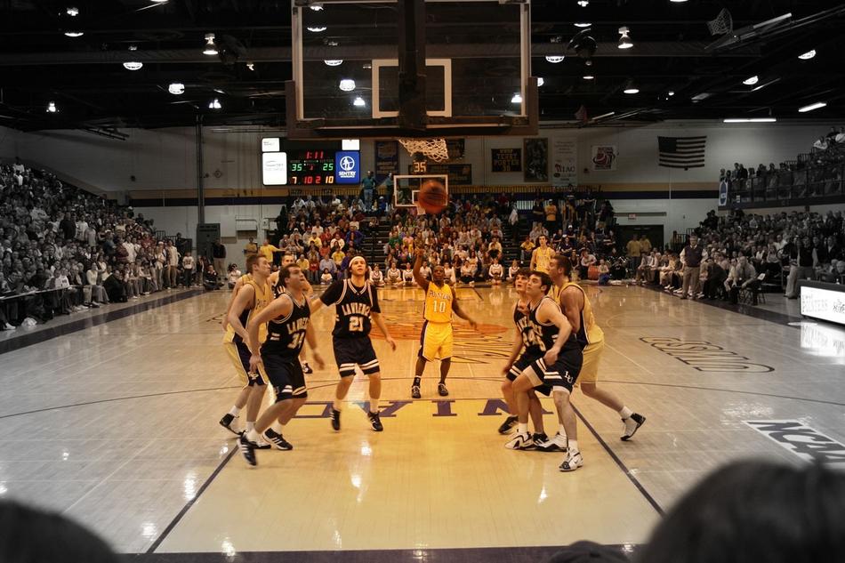 Basketball Game Team in the arena