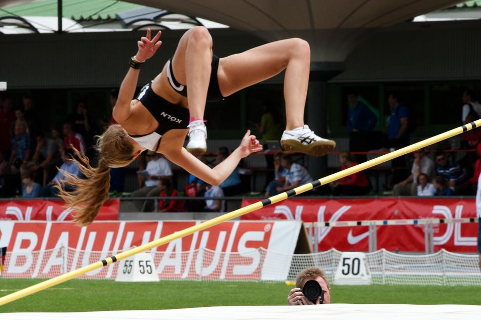 high jumping as a form of athletics among women