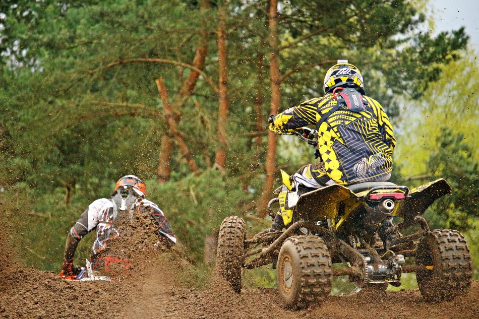 quad atv during the race