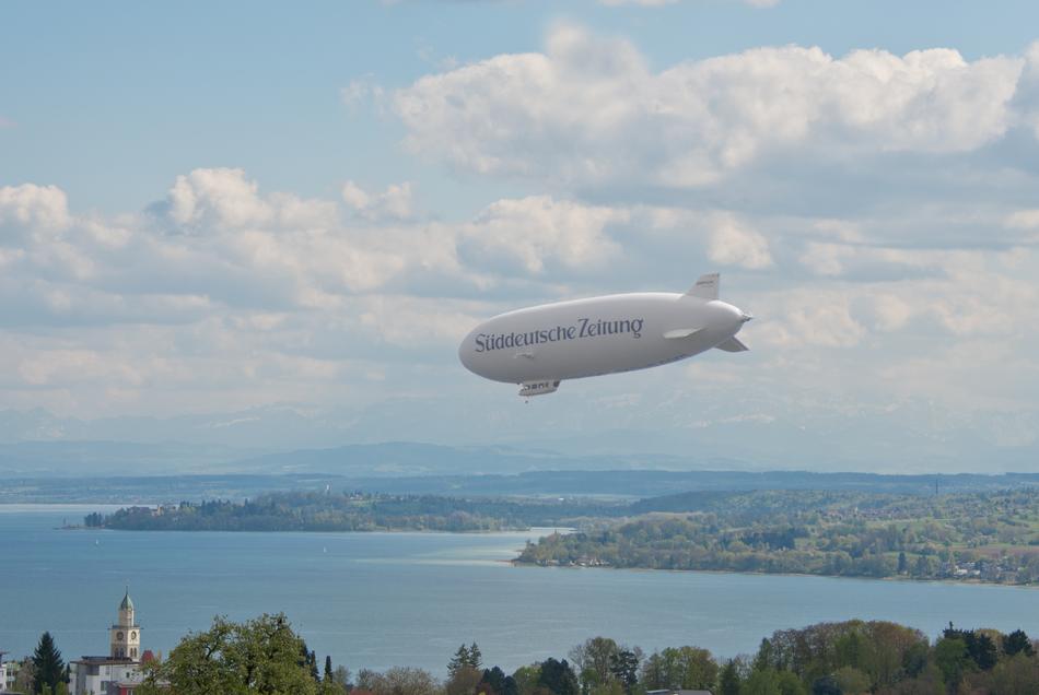 Zeppelin Airship over Lake Constance