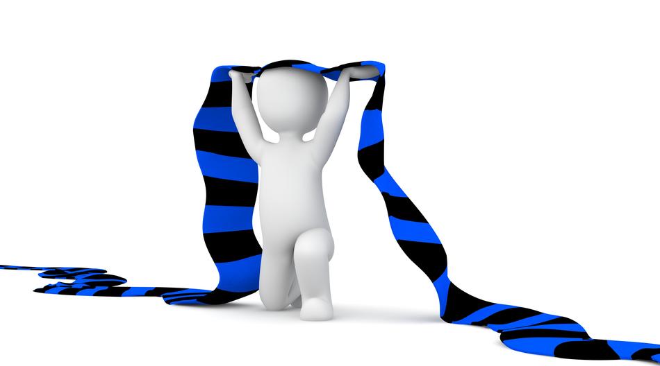 clipart of man with blue scarf