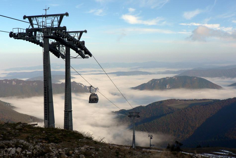 cable car in the mountains of Slovakia