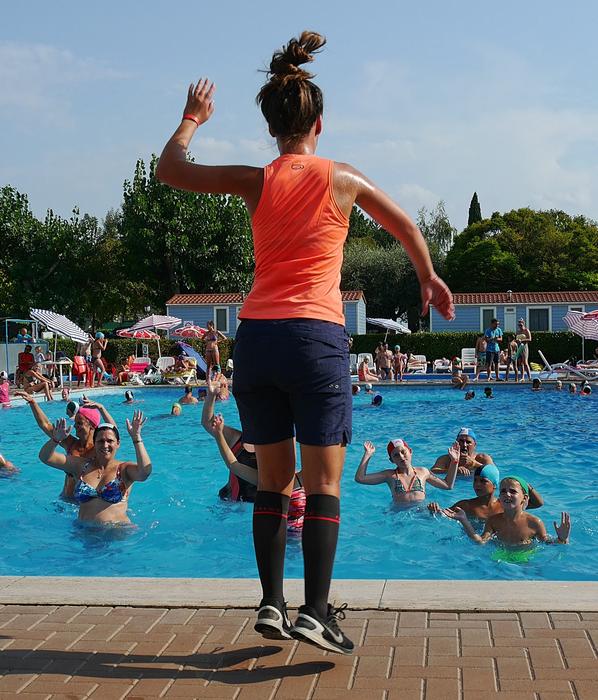 Water Aerobics at the resort