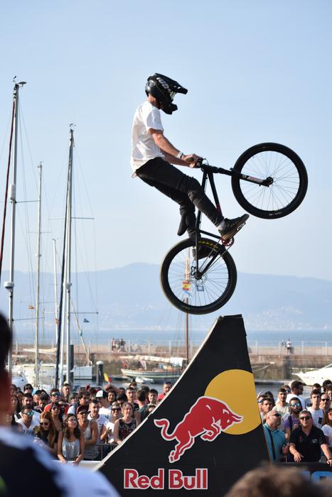 extreme biker jump at the Red Bull Festival