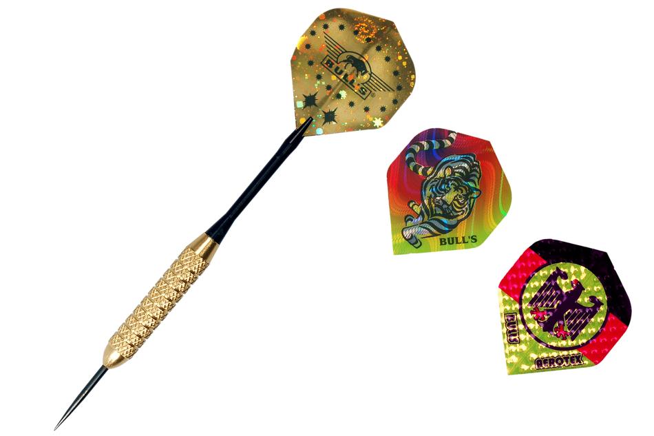 variety of darts on white