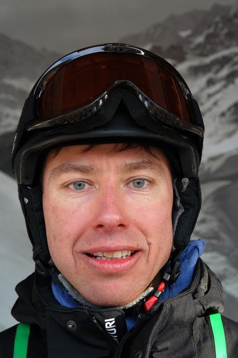 Exhausted Skiers Man