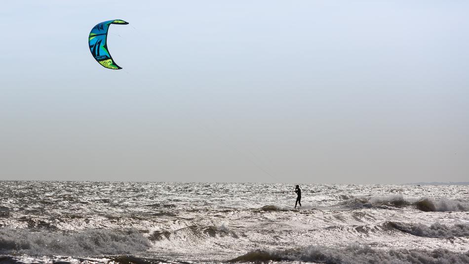 Kite Surfer Wind Sea