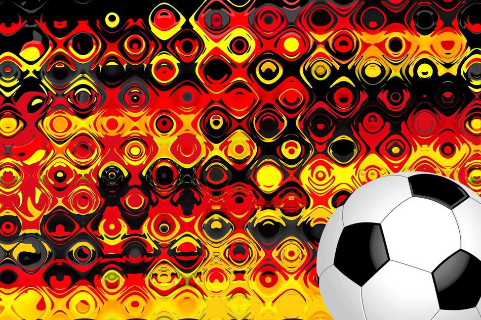 football at germany national colors background, digital art