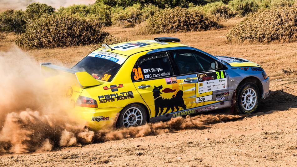 Rally Race Car on sand