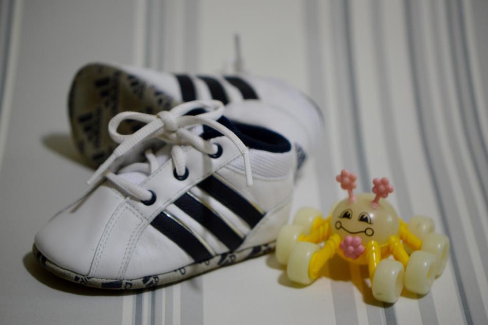 Adidas Baby Sports Shoes and funny toy