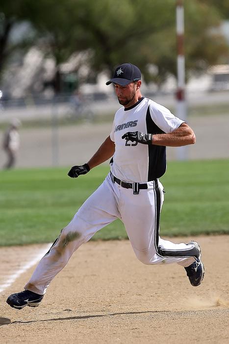 the player runs to the base during the game