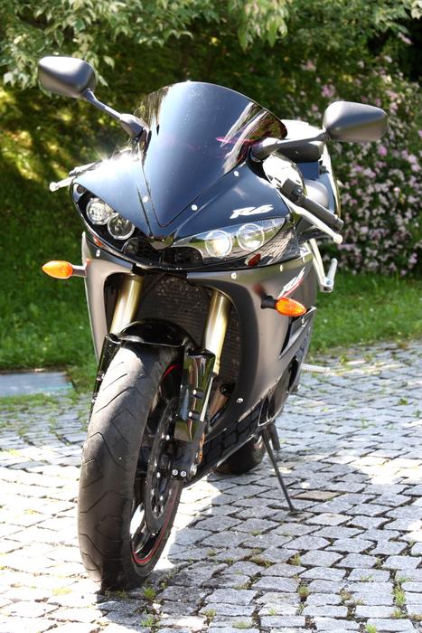 Yamaha R6 Motorcycle parked on pavement