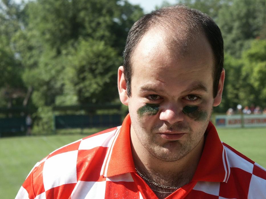 footballer Painted face