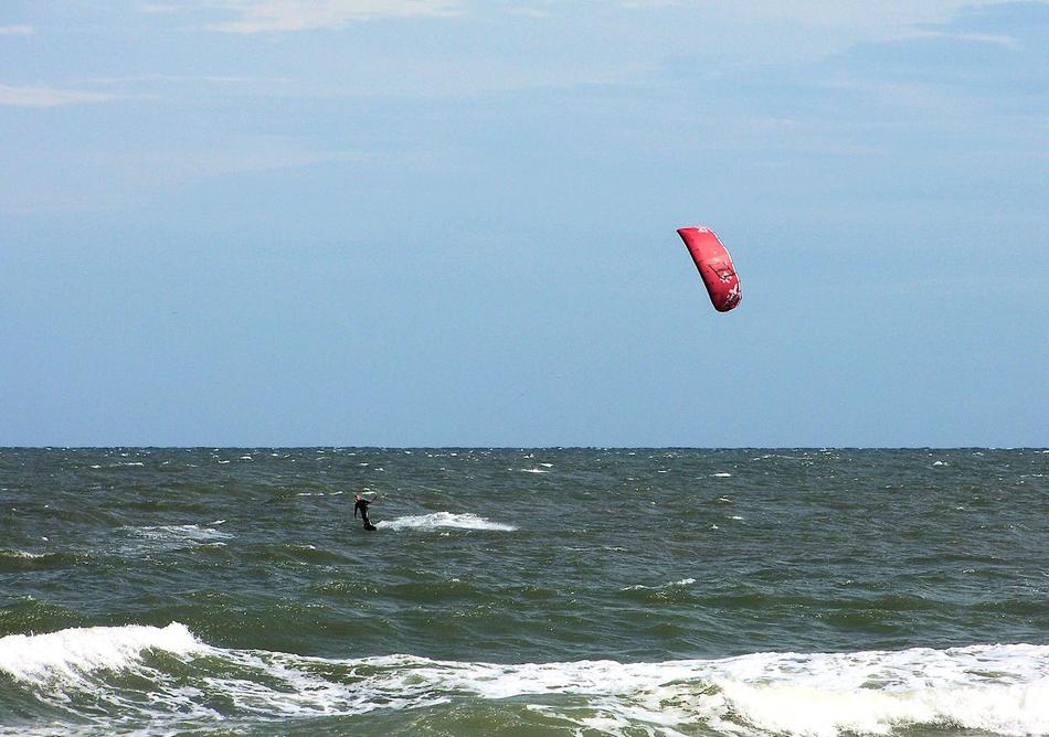 red Parasailing Parachute Activity