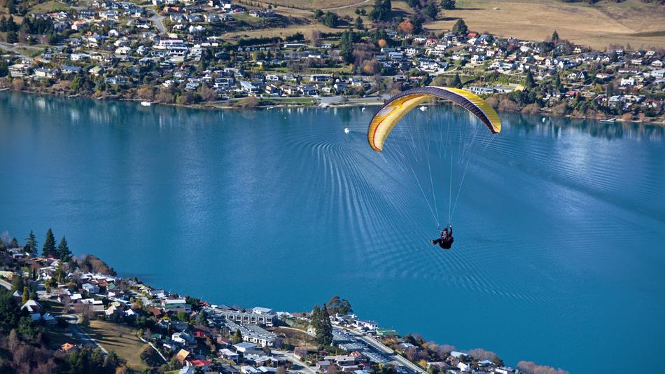 paragliding on the blue lagoon