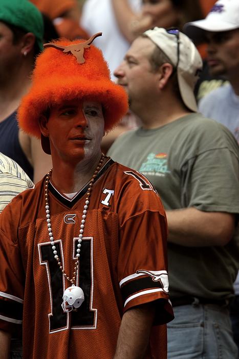 sports fan in red cap in texas