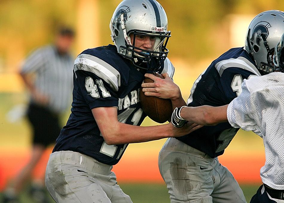 Action picture of Football Running Back