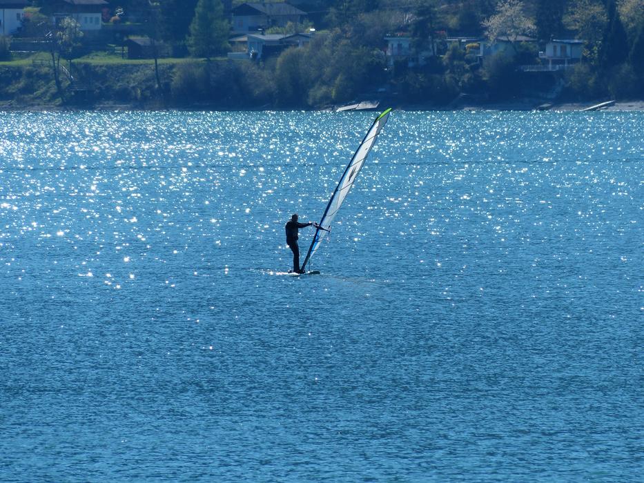 surfer at sea in italy