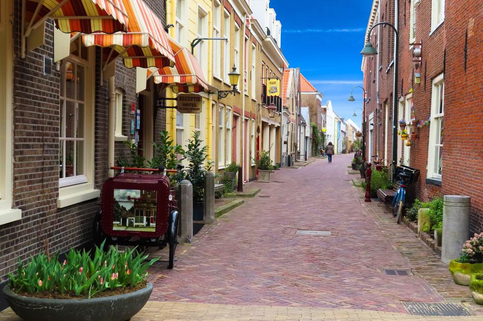 architecture of the historic center in the netherlands