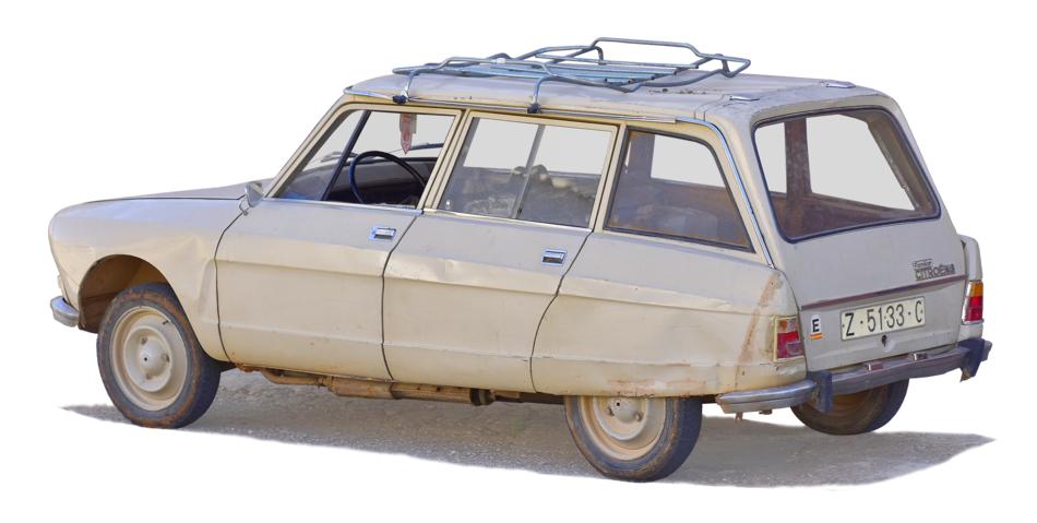 citroen Ami Combi as a 3d model on white