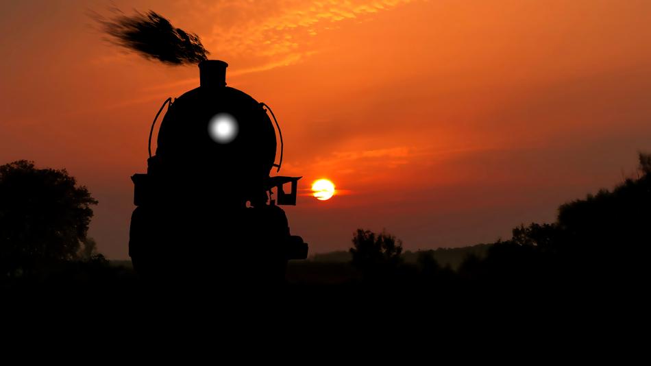 Sunset Steam Train