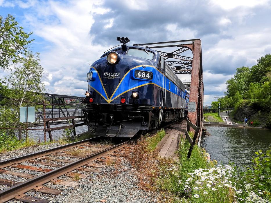 Train Railroad blue