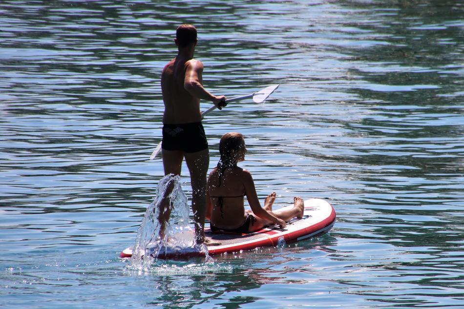 relaxing supsurferson on the water
