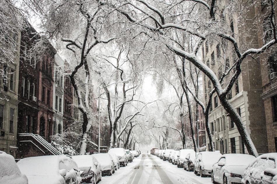 photo winter street in Brooklyn