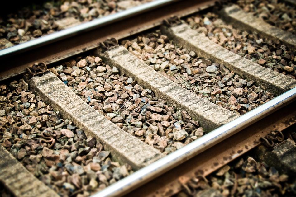 Rails on Track Bed