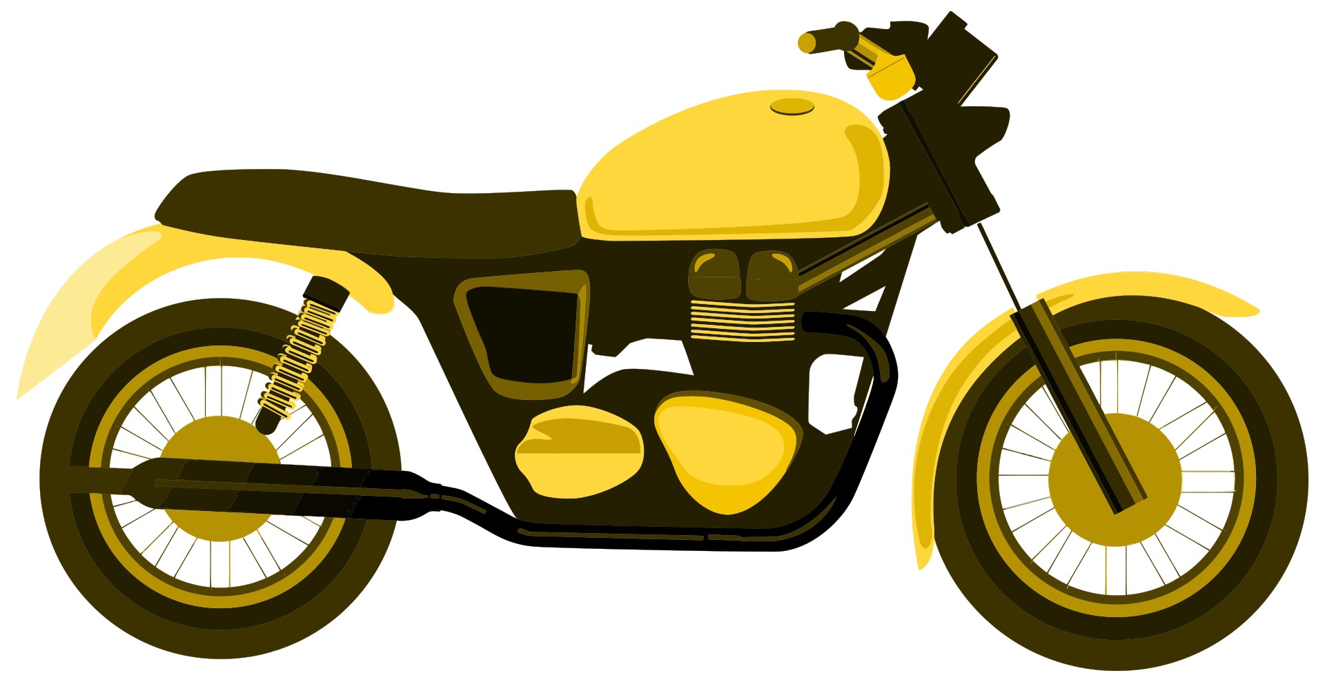 Мотоцикл сбоку вектор