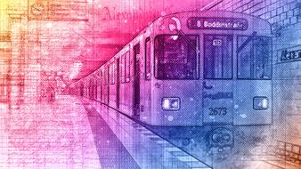 train metro as a drawing