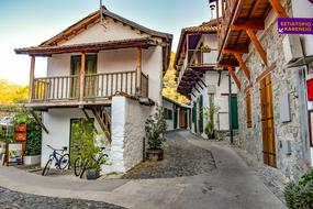 beautiful old buildings in the village of Kalopanagiotes, Cyprus