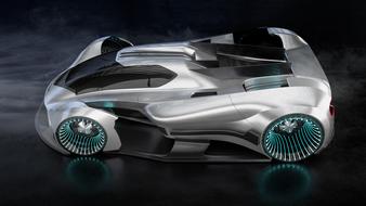 futuristic concept vehicle, 3d render