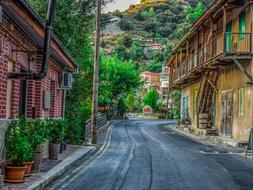 houses near the road in Cyprus