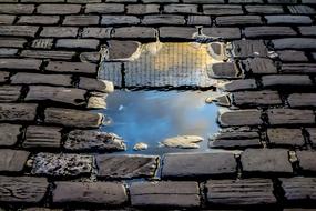 Reflection at water on Brick Road