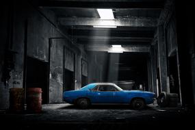 car garage old dark