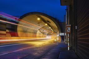 light traffic from the tunnel